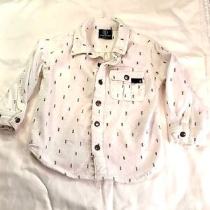 Volcom flannel dress shirt with button snaps, 2T
